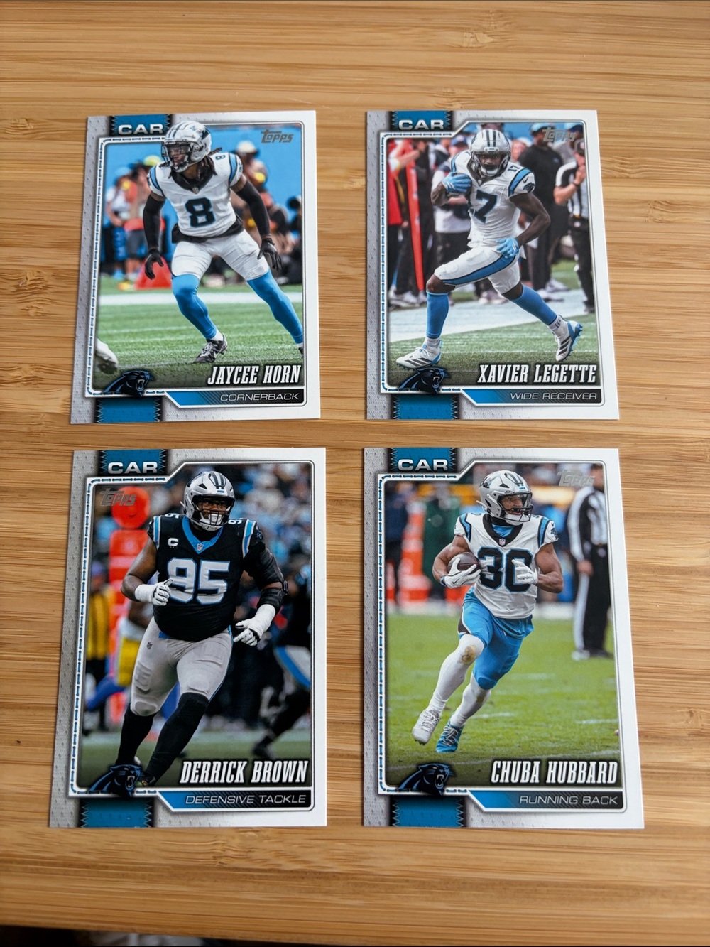 Topps Carolina Panthers Football Cards (4)